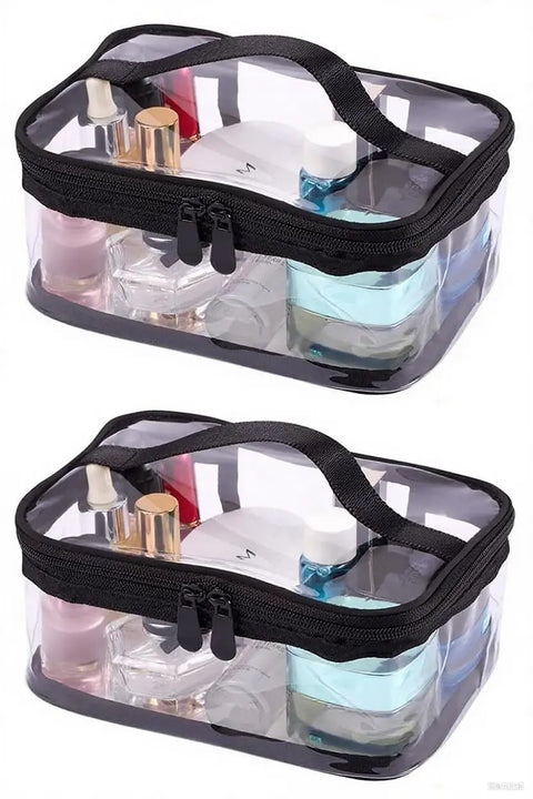 Two Pack Clear Makeup Bags