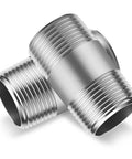 304 Stainless Steel Pipe Nipple Three Quarter Inch NPT Male Threads On Both Ends Heavy Duty SCH40 Pre Cut Two Inch Length Two Piece
