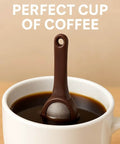 Two Pack Coffee Tea Brew Stick Infuser Reusable Filter Spoon With Fine Mesh BPA Free in a cup of coffee