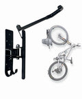 Swivel Bike Wall And Ceiling Mount With Gear Hooks For Garage Storage, Heavy Duty Bike Rack That Holds Road Mountain E Bike And More Up To 60 Lbs, Vertical Or Ceiling Mount, Space Saving Organizer showing black metal construction with hooks