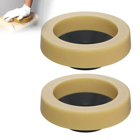 Two Pack Thick Toilet Wax Ring Seal Kit For 3 Inch And 4 Inch Waste Lines, Odor Tight, Leak Proof, Watertight Toilet Bowl Seal With Polyethylene Flange