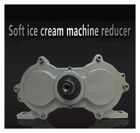 Aluminum Die Cast Gearbox Reducer For Ice Cream Machines Repair Parts No Fuss Install Heavy Duty Power Transfer Box Durable Housing For Long Lasting Daily Use For Smooth Operation And Easy Maintenance, front view