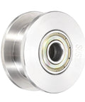 Tough As Nails H Groove Pulley Wheel Crafted From Premium 304 Stainless Steel For Effortless Spinning Action And Superior Corrosion Resistance In 10 By 48 By 6 Millimeters, showcasing smooth surface and bearing.