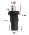 30 Piece Premium Cabinet Door Damper Pins Telescopic Pivot Hardware Nylon Center Connectors with dimensions shown
