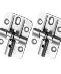 GOOHOCHY two-pack adjustable torque cabinet hinges, front view, silver zinc alloy