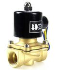 3/4 Inch 12V DC Electric Solenoid Valve NPT Brass With Food Safe Stainless Steel, Normally Closed, Heavy Duty for Water and Air Lines