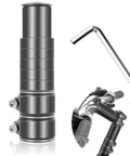 Adjustable Bike Stem Riser Handlebar Extender That Boosts Your Ride Up To Five Point Two Inches Rise For One And One Eighth Inch Steerer Fits Road MTB BMX Cycles Aluminum Alloy Black Finish with hex key