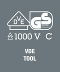 VDE and GS safety certification symbols for Insulated Kraftform Kompakt VDE Blade Set With 60i 62i 65i 18