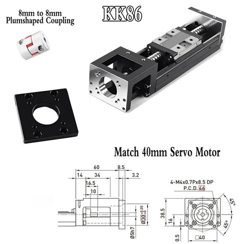 Top Tier Linear Actuator Delivers Dead Set Precise Point Oh One Millimeter Accuracy Heavy Duty Forty Kilogram Load Capacity Compatible With Nema Motors For Cnc Builds And Robotics Built To Rock Your Daily Workflow with 40mm servo motor mount.