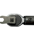 Close-up of Dead Nuts Accurate 8mm Open Torque Wrench For Bicycle Brake Handle Tightening, showing the aluminum head and adjustment features.