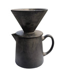Real Heavy Duty Ceramic Pour Over Coffee Dripper fits standard #2 and #4 paper filters, 15 ounce size brewer.