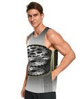 Men's Quick Dry Tank Top And Sleeveless Tee Crafted From Moisture Wicking Fabric With Lightweight Breathable Gym Wear Essentials Sweat Resistant Workout Shirt Real Deal Summer Activewear Staple featuring unique gear design and hidden pocket.