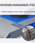 Close-up of thickened manganese steel on Heavy Duty Electric Remote Control Machine Moving Dolly, showcasing strong, durable construction.