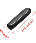 2mm ID Black Screw Thread Protectors, 15mm Length, 120 Pack, black rubber cap shown with dimensions