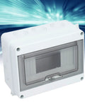 Outdoor 8 Way Circuit Breaker Enclosure With Transparent ABS Cover, IP65 Weatherproof Distribution Box, front view