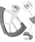 Game-Changing Flex Edge Beater for Tilt-Head Stand Mixers With Silicone Edge And Die-Cast Aluminum Body Fits 4.5-5 Quart Bowls