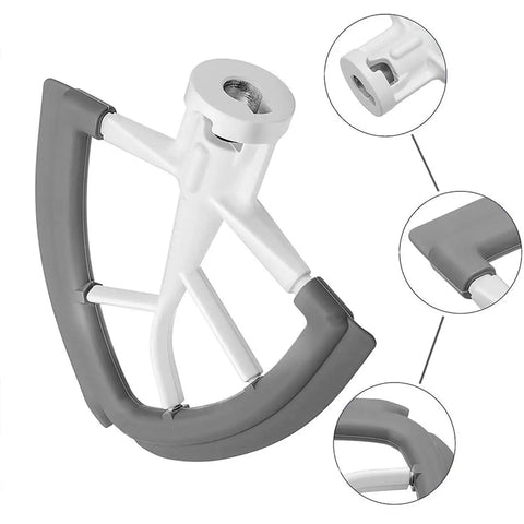 Game-Changing Flex Edge Beater for Tilt-Head Stand Mixers With Silicone Edge And Die-Cast Aluminum Body Fits 4.5-5 Quart Bowls
