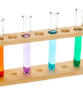 Sturdy Wooden Test Tube Rack Holds 12 Tubes Up To 22mm Diameter Perfect Lab Organizer For Test Tubes Crocheting Hooks And Spices