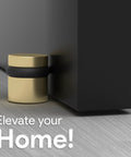 Floor Door Stopper With Mounting Hardware Included Satin Brass 1.5 Inch Wall Protector Prevents Door Knob Contact And Wall Damage Quick Install Protective Barrier For Doors And Walls Durable installed on floor with door.