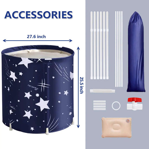 Foldable Portable Bathtub For Shower Stall Eco Friendly Soaking Tub With Insulated Layers Safe Food Grade Material