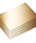 Brass Shim Stock Assortment Set 6 Inch By 4 Inch For Home Shop Projects, Five Thicknesses 0.001 0.002 0.003 0.005 And 0.01 Inch, Polished Brass Sheets