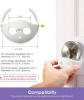 2 Pack Child Proof Deadbolt Lock For Doors, Easy One Hand Operation, Universal Size Fits Most Deadbolts, Kid Safety Lock Cover That Keeps Curious Kids Out, High Quality Door Security For Homes