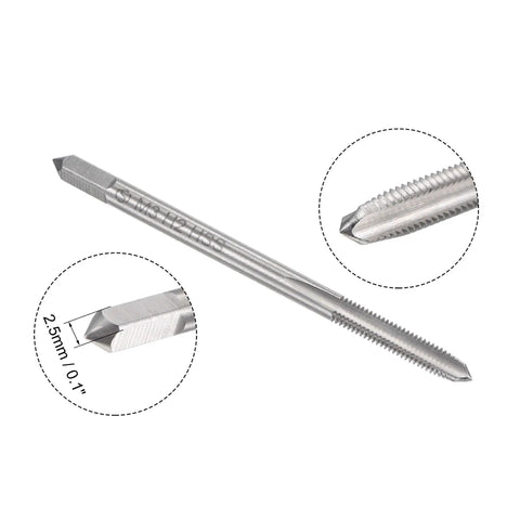 Pro Grade M3 X 0.5mm Metric Tap And Die Set For Thread Repair, close-up of metal tap tool with size details