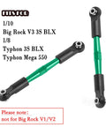 Green Alloy Camber Turnbuckles Hops Up Upgrade For 1 10 Big Rock V3 3S BLX And 1 8 Typhon 3S BLX Mega 550 RC Cars
