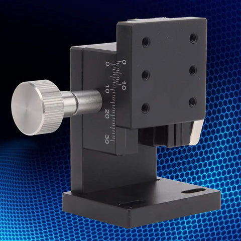 Manual Adjustable Lifting Stage 40x40mm with XY Axis Rotation Positioning on blue background