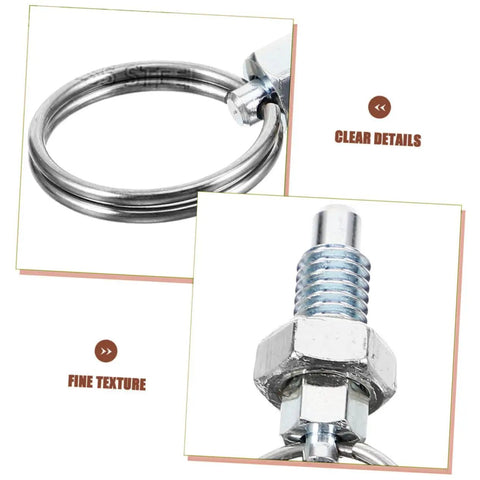 Premium Stainless Steel Spring Plungers 4 Pack Pull Type Indexing Pins with detailed close-up of fine textures and pull ring.