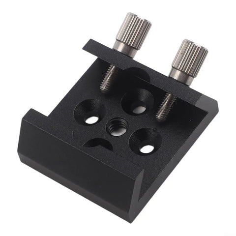 Dovetail Base Mount for Finder Scope With One Quarter Inch Thread Slot, black aluminum alloy adapter with thumbscrew locks