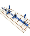 Top Tier Taper And Straight Line Jig For Table Saws With 37 Inch Miter Bar Steel Fence and beefy hold down clamps for precise cuts.