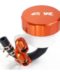 Orange aluminum brake fluid reservoir cap for Motorcycle Brake Fluid Reservoir Cover For CBR900RR 929RR 954RR replacement kit.