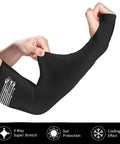 Straight Up Ice Silk Cooling Arm Sleeves With Classic American Flag, showcasing a stretchy black sleeve for UV protection.
