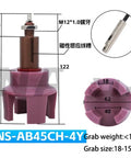 Heavy Duty High Temperature Mechanical Arm Gripper With Flexible Four Jaw Pneumatic Design And Silicone Soft Clamp B35CH4Y3 For Heat Resistant Robotic Handling And Precision Automation, side view with measurements and specs shown.