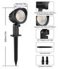 Low Voltage 7W Outdoor Landscape Lights with Connectors featuring 2700K warm white LED, IP66 waterproof spotlight for garden and yard