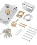Exterior Door Rim Lock Set With Vertical Keyway Deadbolt, Heavy Duty Security Lock For Home, Anti Theft Door Lock kit