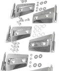 Stainless Steel Door Hinge Set Eight Hinges For 4-Door Jeep Wrangler 2007-2011, 2012-2017 3.6L DOHC, 2018 JK V6 Gas, Door-Side Hinges With All Hardware, Replaces RT34079, Heavy-Duty Build, Easy Install, stainless steel hinges with bolts and washers