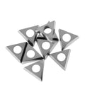 Triangular carbide inserts for Pro Grade Boring Head TBCT060104 TBCT090204 TBCT110304, used in brake lathe and woodturning tools.