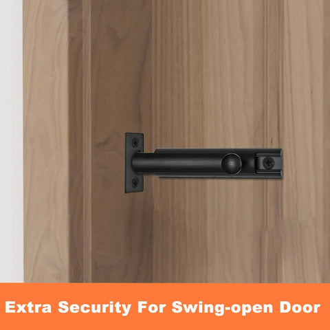 Heavy Duty Solid Brass Surface Door Bolt Four Inch Black Finish Smooth Glide Concealed Flush Latch With Universal Mortise Strikes Built Tough For Rock Solid Home And Window Security Gear