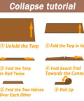 Beefy 30x40 Ft Tarp Cover 10 Mil Waterproof All Weather Protective Sheet folding tutorial with step-by-step instructions