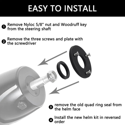 Hydraulic Helm Seal Kit For Marine Steering Systems Replacement Seals For Seastar And Baystar Models Compatible With HH5271 HH5272 HH5273 HH5261 HH5262 HP6032 Baystar HH4514 HH4314 HH4513 High Quality Seals For Smooth Reliable Steering Performance