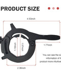 Universal Motorcycle Cruise Control Throttle Lock With Quick Release Thumb Twist Anti Skid Rustproof Handlebar Booster Clamp size dimensions shown in inches.