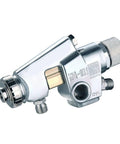 Pro Level Stainless Steel Pneumatic Paint Spray Gun That Cuts Through The Grind With Zero Sweat For A Flawless Coat On Furniture Aircraft And Diy Backyard Builds features a chrome finish and precision atomizing parts.