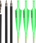 Crossbow Bolts 20 Inch Carbon Shaft Arrows With Replaceable Screw In Tips Green Feather Fletching 12 Pack 125 Grain Durable