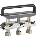 Three Station Sheet Metal Bender Roller For 0 To 90 Degree Bends, showing handle and adjustment knobs, DIY metalworking tool.