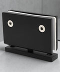 Heavy Duty Frameless Shower Door Hinge With Sleek Matte Black Finish, 304 Stainless Steel Pivot Clamp for Easy Install.