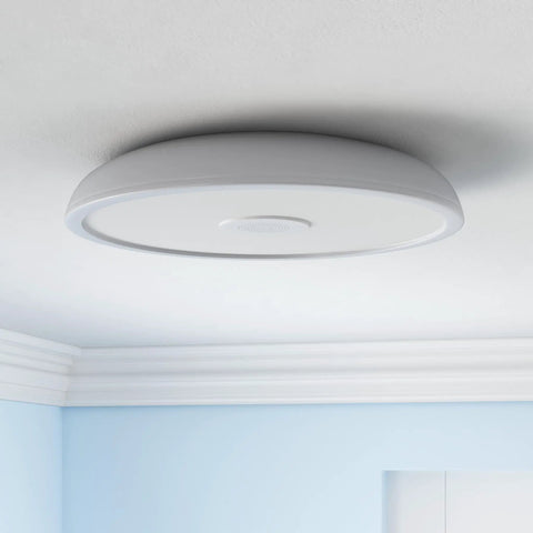 Waterproof LED Flush Mount Ceiling Light With Bluetooth Speaker IP44 11 Inch 18W Dimmable RGB Color Changing Lamp in bathroom ceiling
