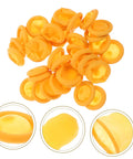100 Pack Anti Static Latex Finger Covers For Joint Support And Blister Shield heavy duty finger guards in yellow.