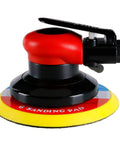 Lightweight 6 Inch Air Orbital Sander With Low Vibration And Low Center Of Gravity, Pro Grade Dual Action Pneumatic Palm Sander